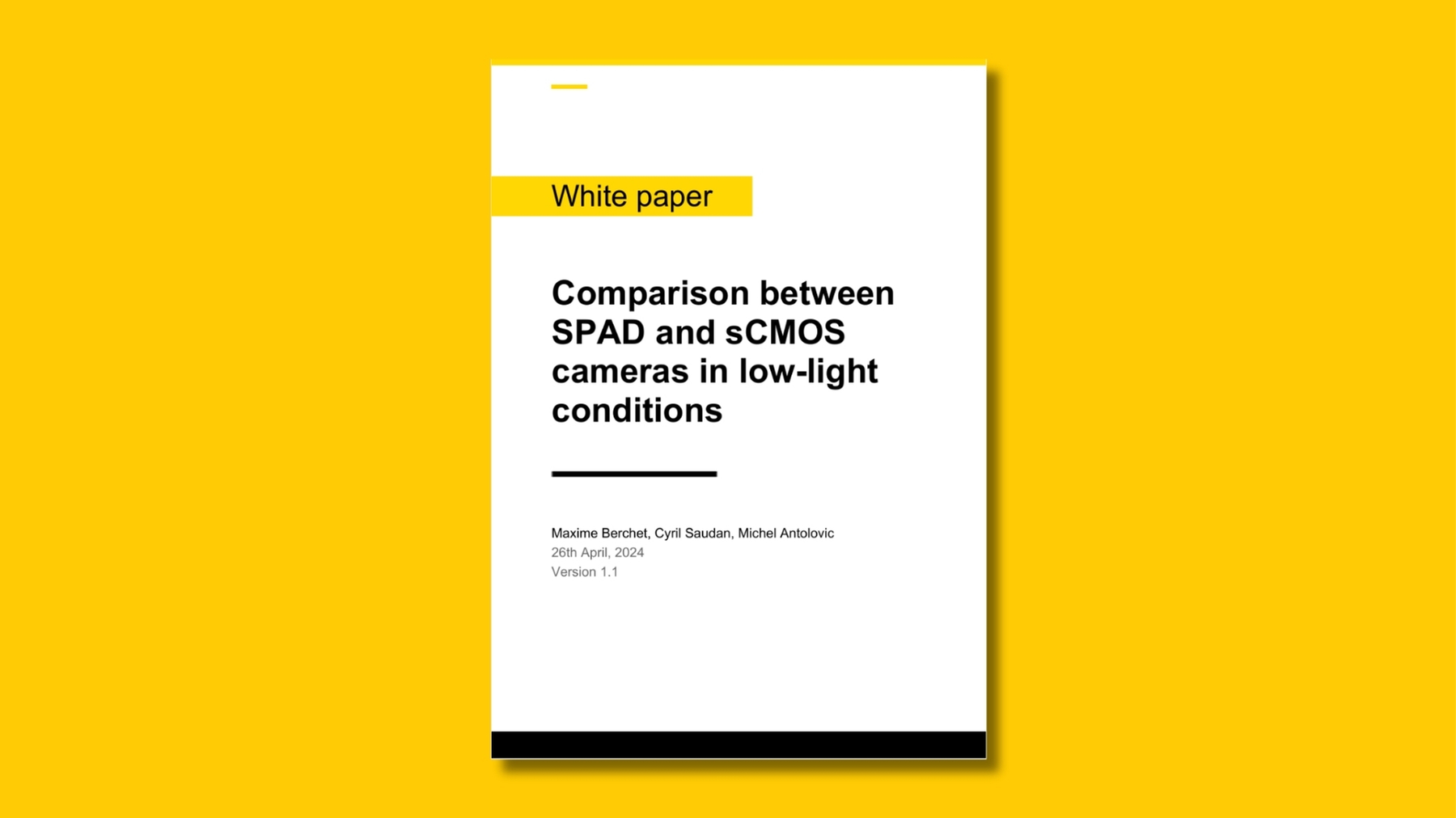 White Paper SPAD vs sCMOS in low-light conditions - Pi Imaging